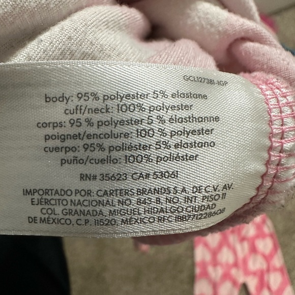 Carter's Pink Heart Pajama Set - Picture 5 of 5